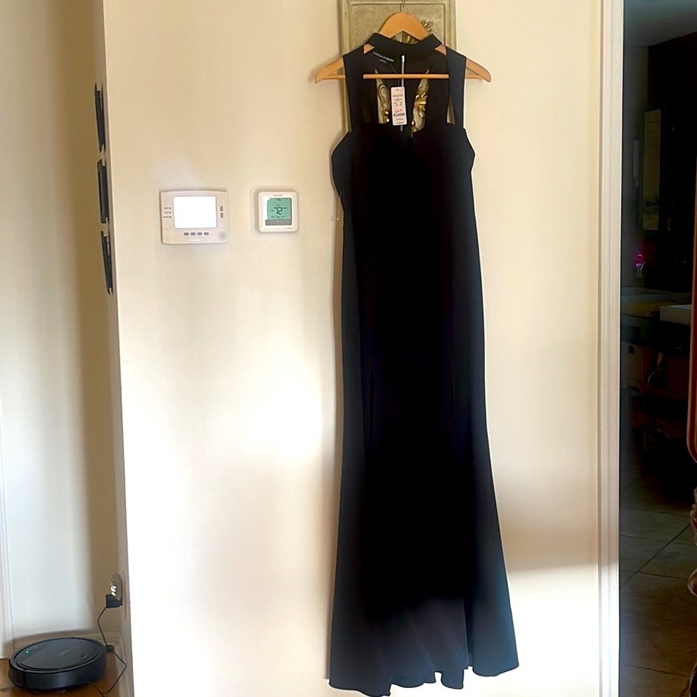 Bebe x naven size 8 elegant sexy black high silt dress